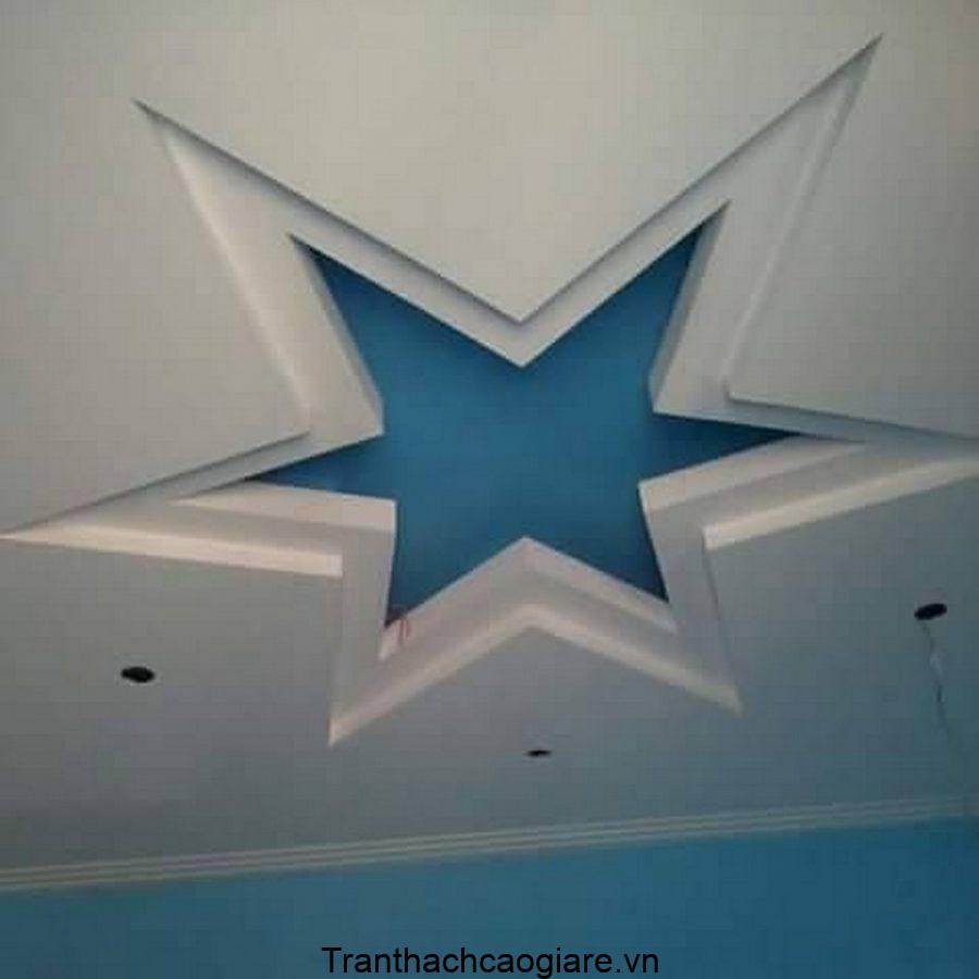 Trần thạch cao hình ngôi sao phòng khách, phòng ngủ đẹp 2021