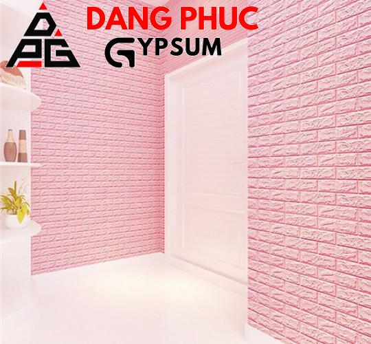Mẫu giấy dán tường màu hồng đẹp hiện đại