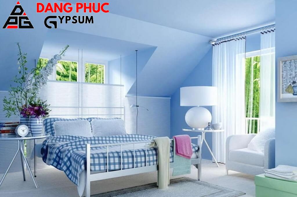 Màu sơn nhà ống phòng ngủ xanh lam 