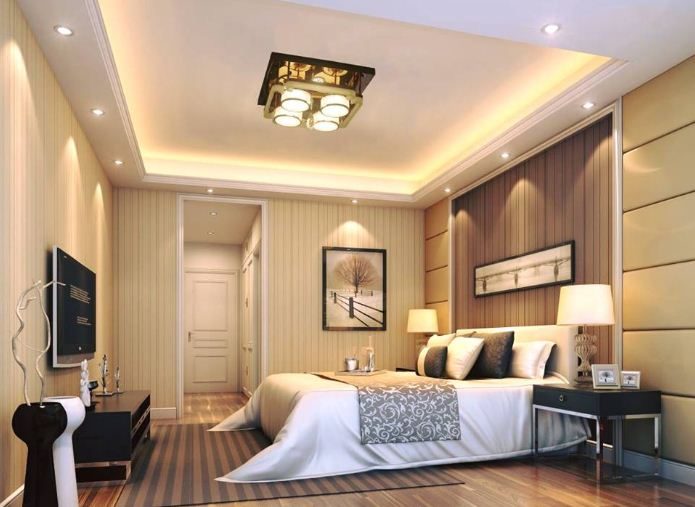  Mẫu đèn trần thạch cao phòng ngủ đẹp, ấm cúng 2022