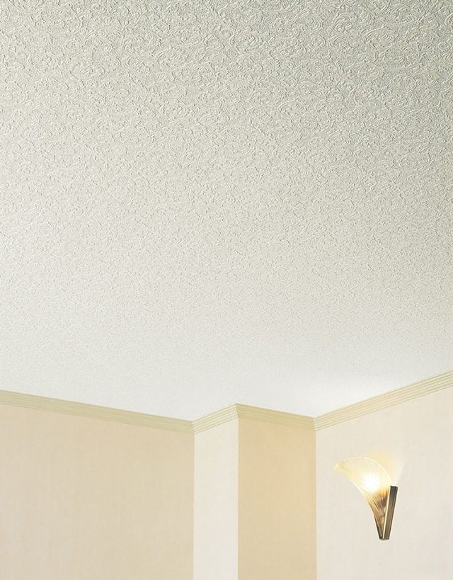 giấy dán trần nhà đẹp giả thạch cao
