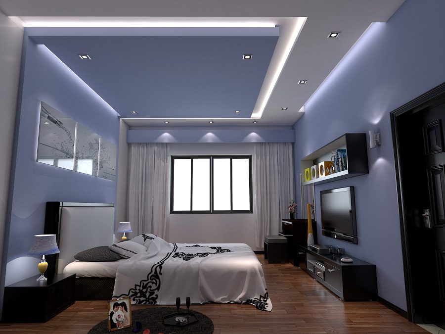 trần thạch cao phòng ngủ hiện đại 2022